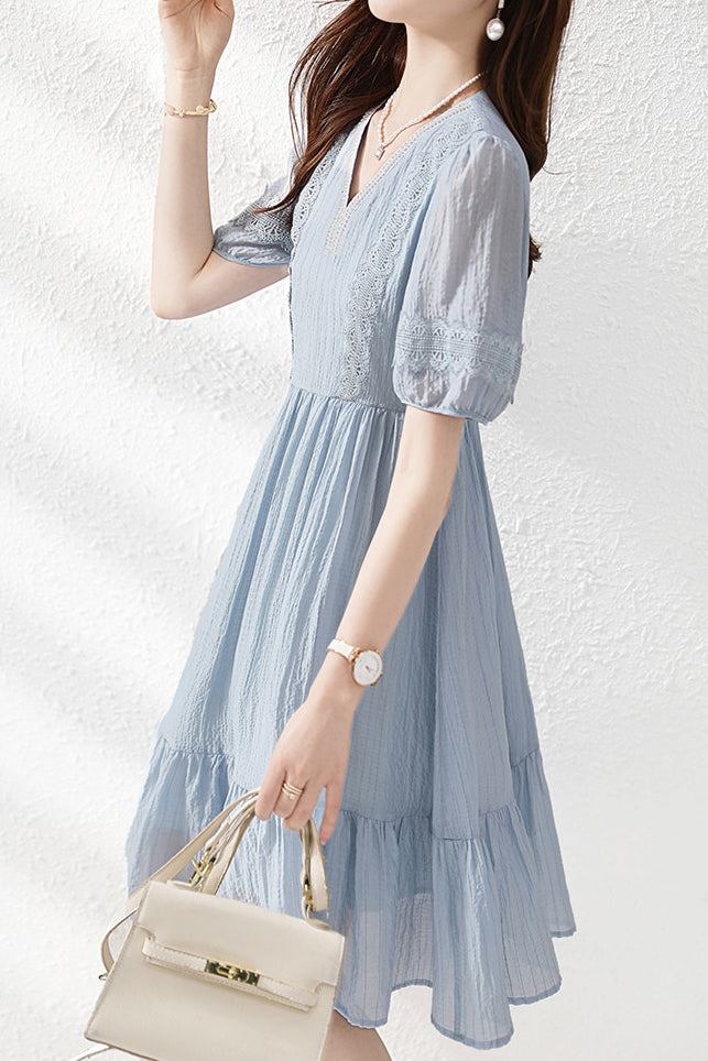 Chiffon Jurk met Kant