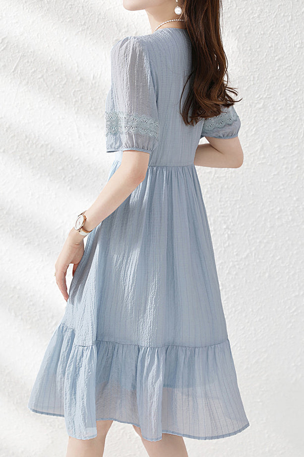 Chiffon Jurk met Kant