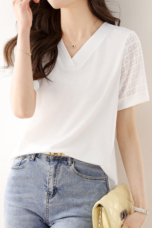 Modieus V-Hals T-Shirt
