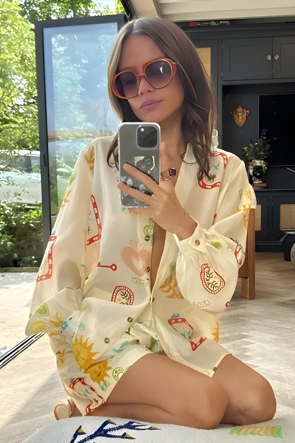 LACEY | SET MET LANGE MOUWEN EN SHORTS