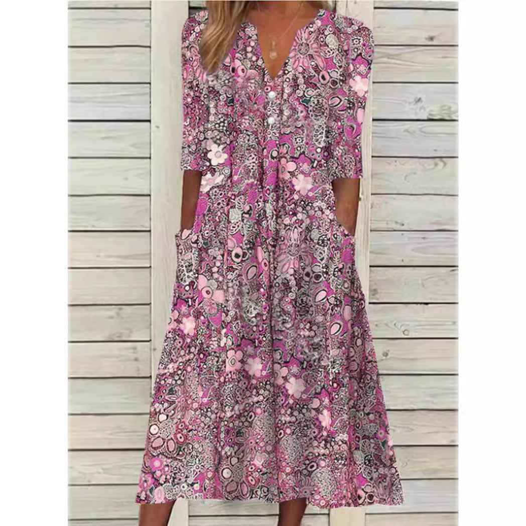 Andrea™ | Elegante Bloemen Shirtjurk