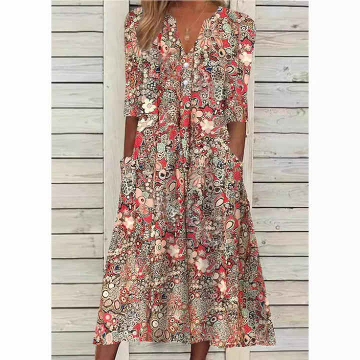 Andrea™ | Elegante Bloemen Shirtjurk