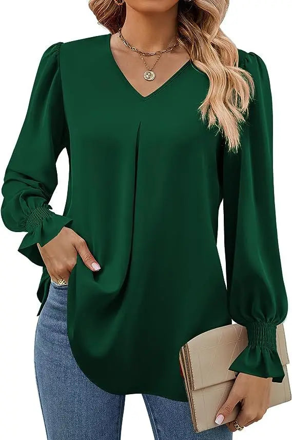 Lilly | Lange mouwen shirt met V-hals