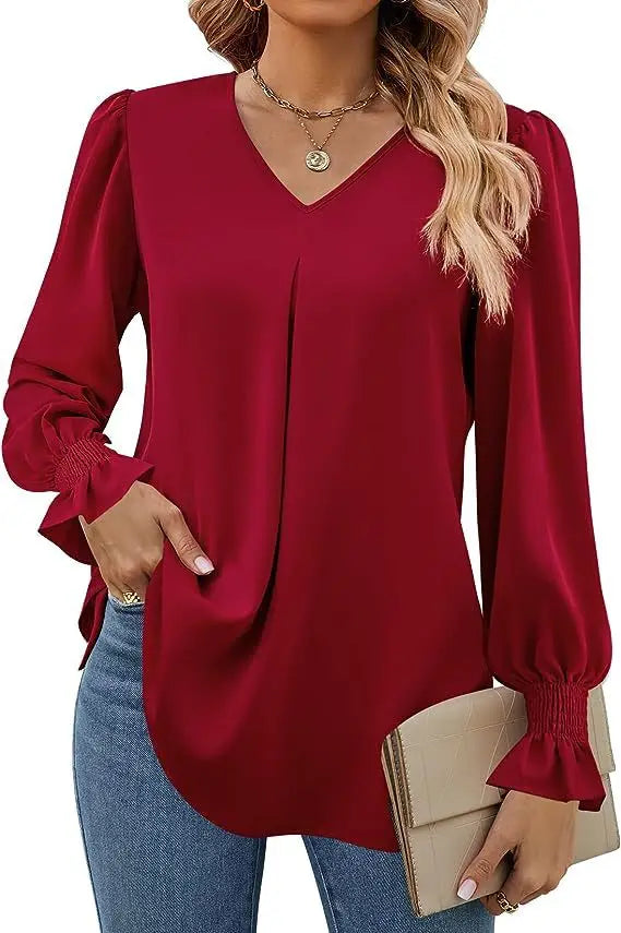 Lilly | Lange mouwen shirt met V-hals