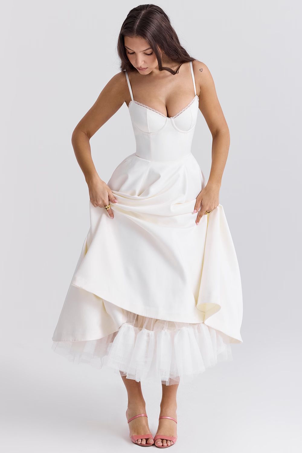 Cordelia | Elegant Tulle Detail Dress
