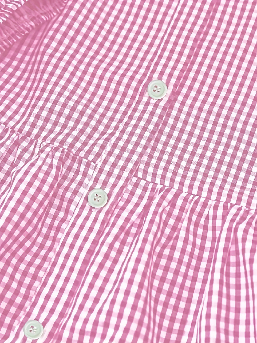 Rose | Gingham Button-Up Tiered Dress