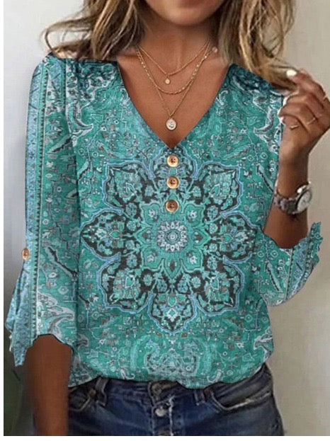 Karina™ - Retro Bohemian Blouse