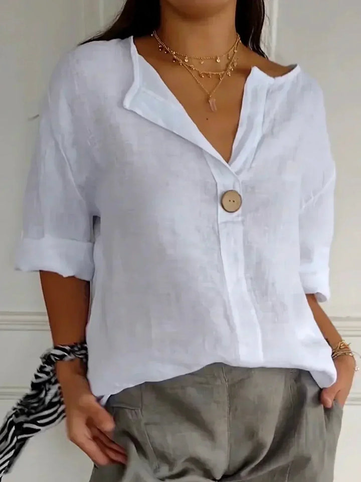 Jessa™ - Relaxed V-Neck Blouse
