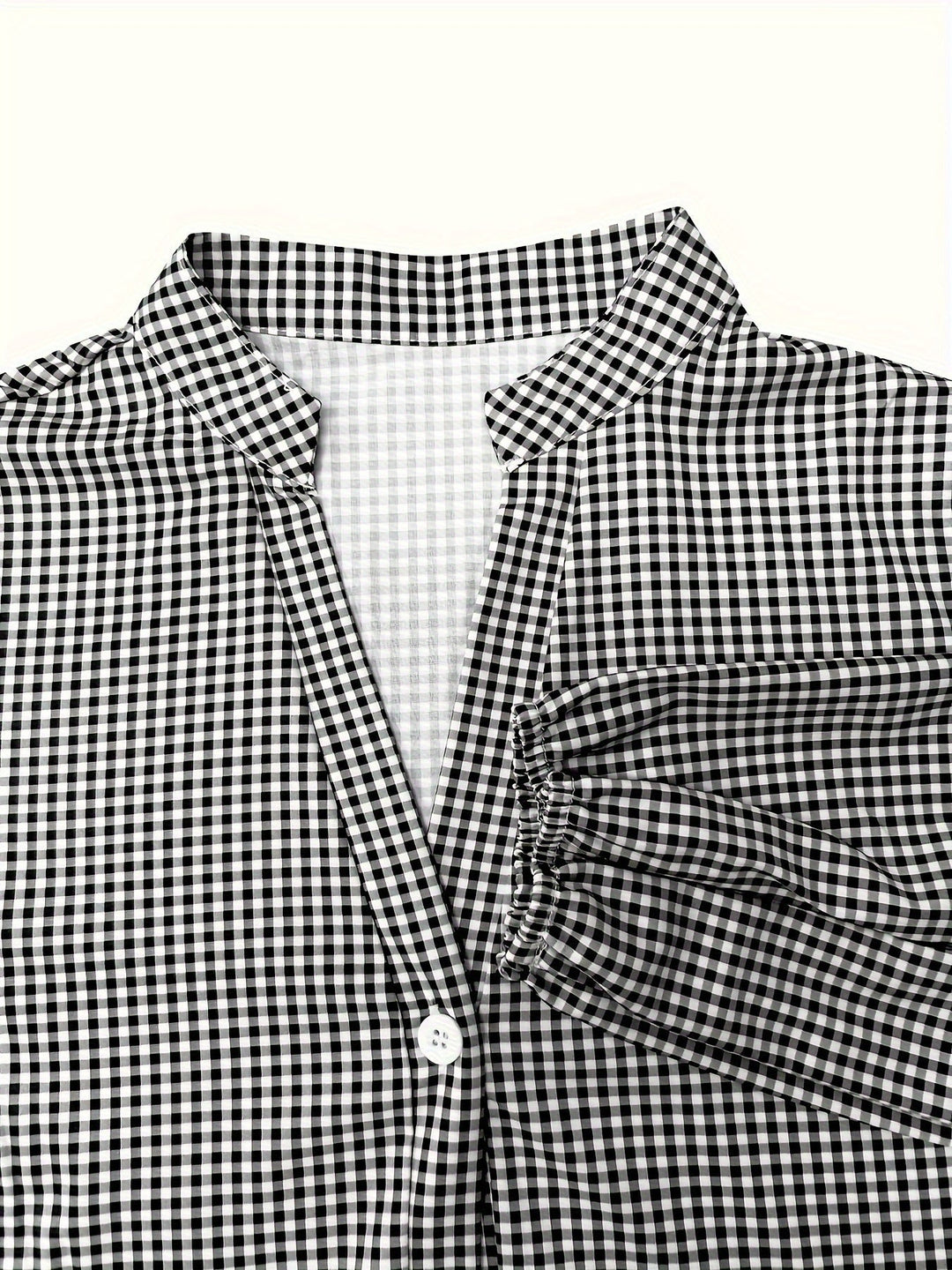 Rose | Gingham Button-Up Tiered Dress