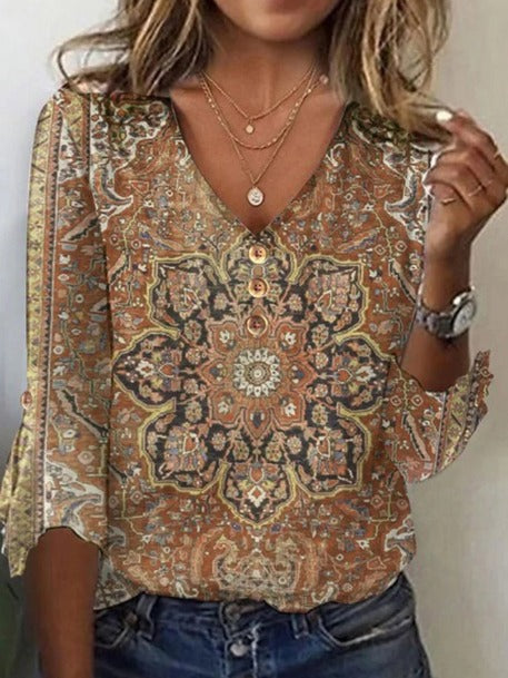 Karina™ - Retro Bohemian Blouse