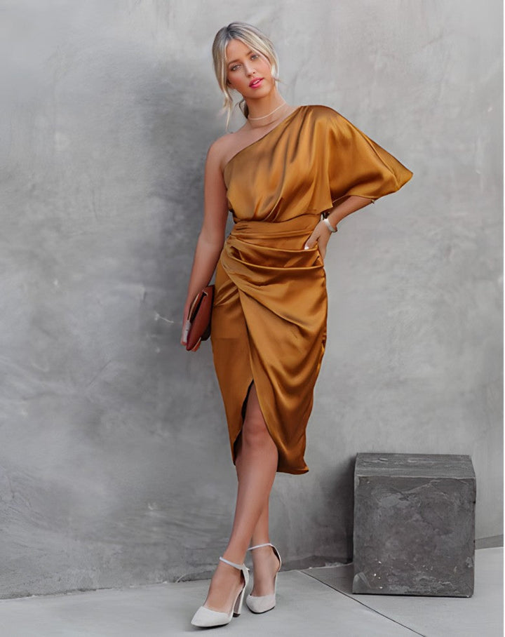 Noémie elegante jurk met één mouw