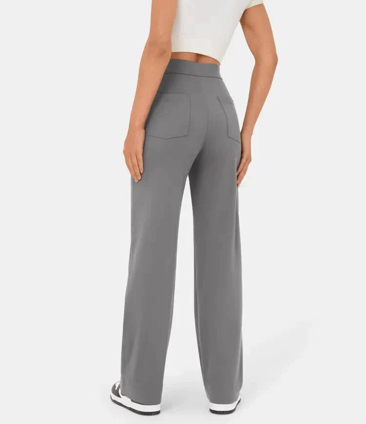 Cate | Elastische broek met hoge Taille | 1+1 GRATIS