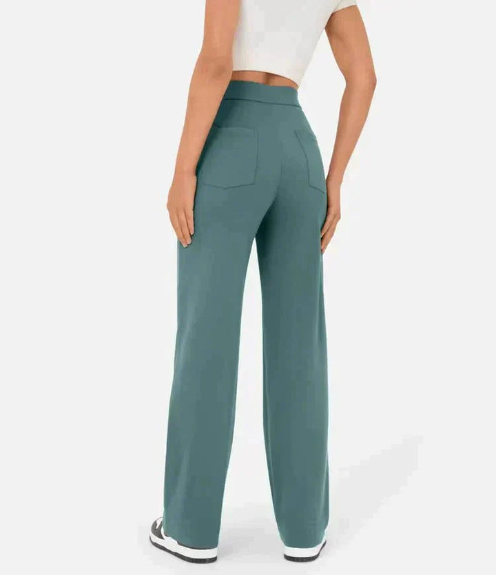 Cate | Elastische broek met hoge Taille | 1+1 GRATIS