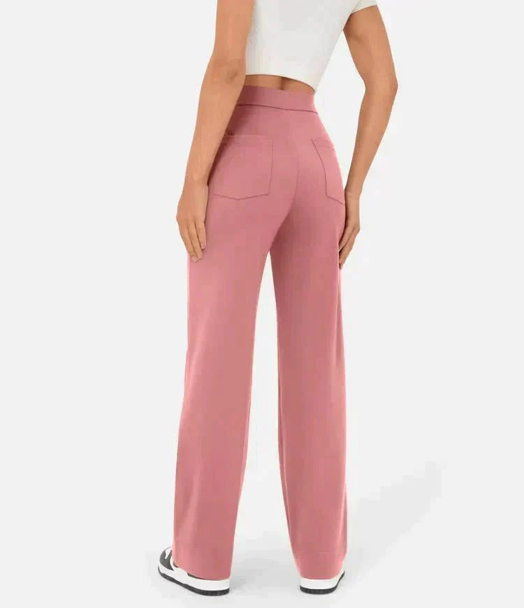 Cate | Elastische broek met hoge Taille | 1+1 GRATIS