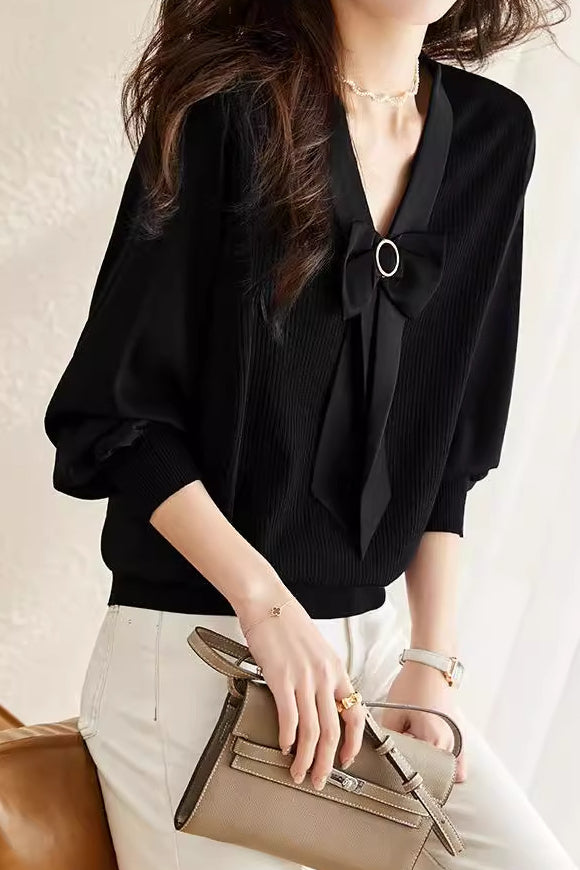 Shirt met Elegante V-Hals