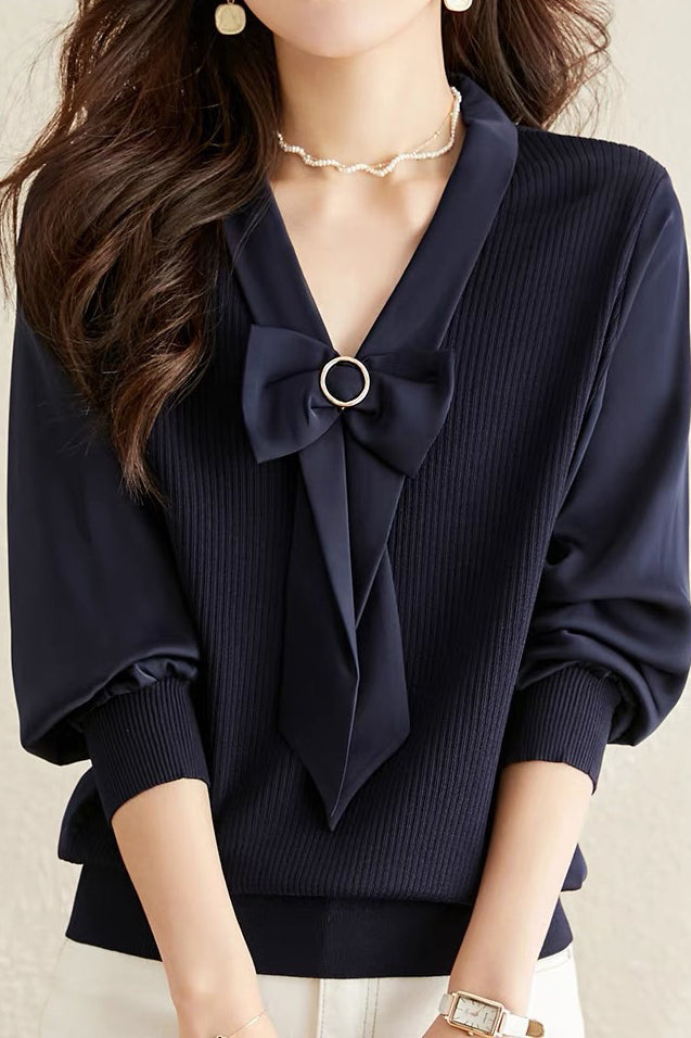 Shirt met Elegante V-Hals
