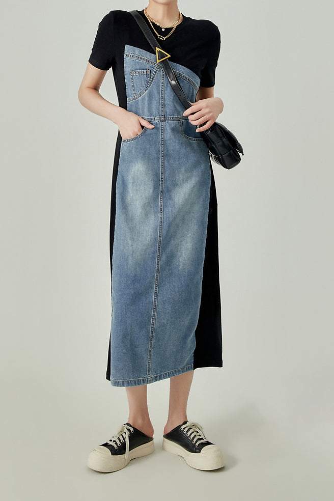 Lange Jurk met Denim