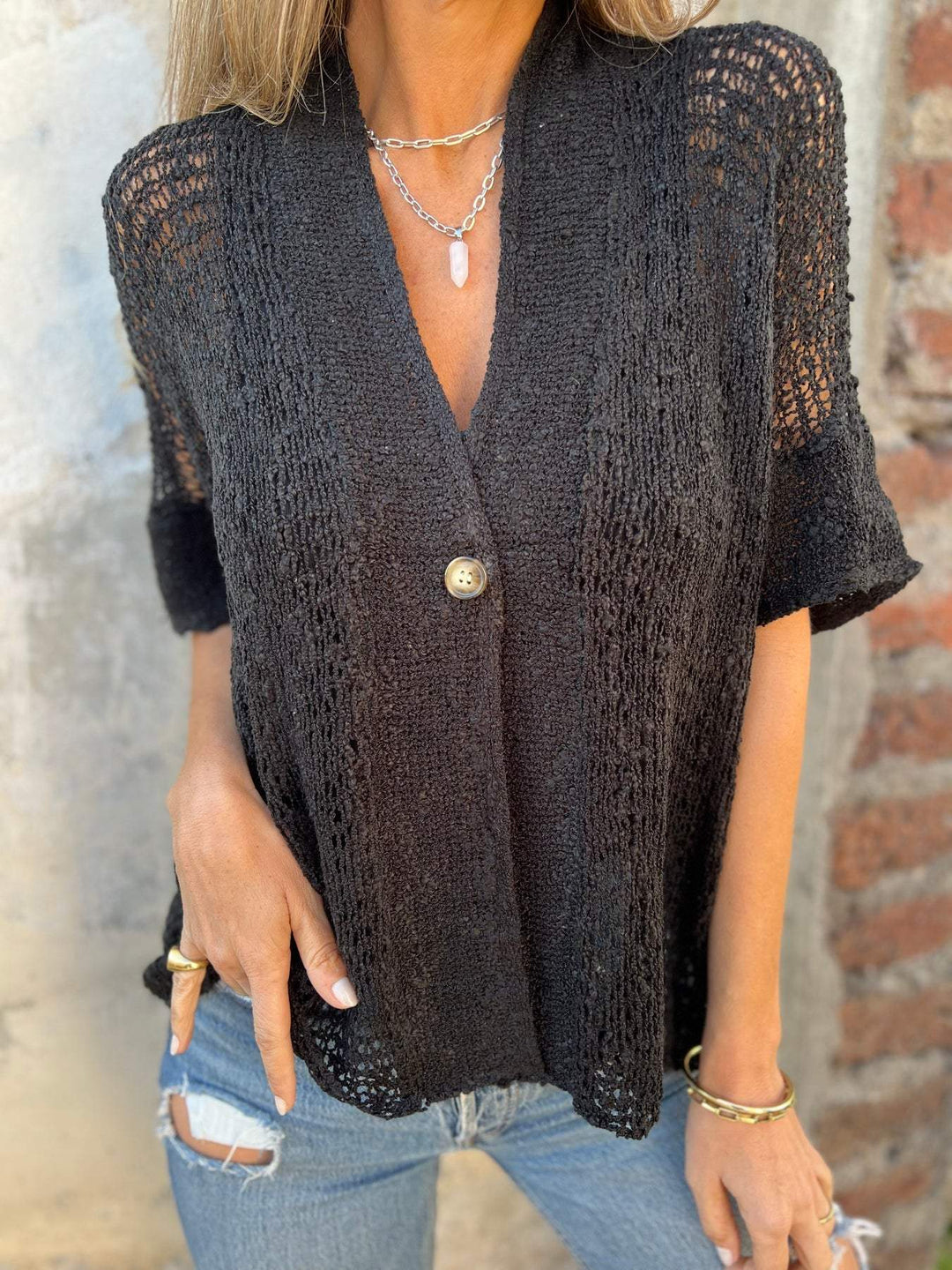 Ivonie™ - Sophisticated Textured Blouse