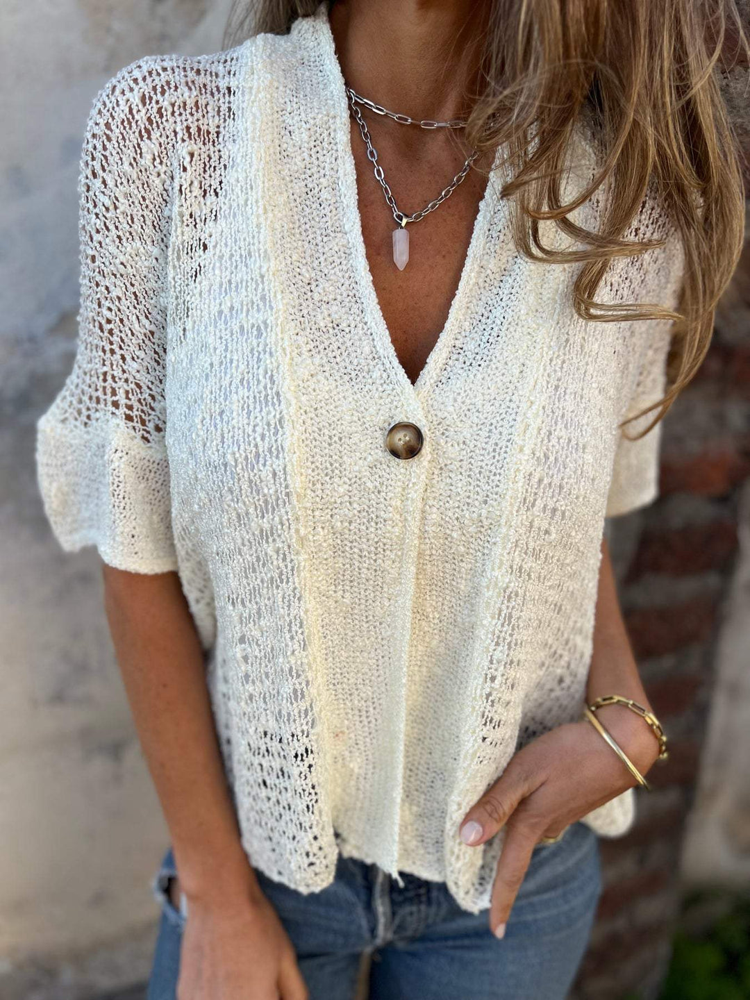 Ivonie™ - Sophisticated Textured Blouse