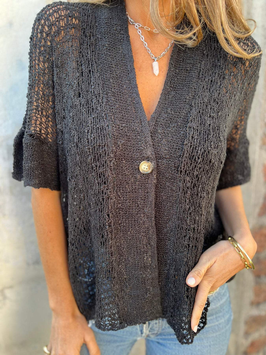 Ivonie™ - Sophisticated Textured Blouse