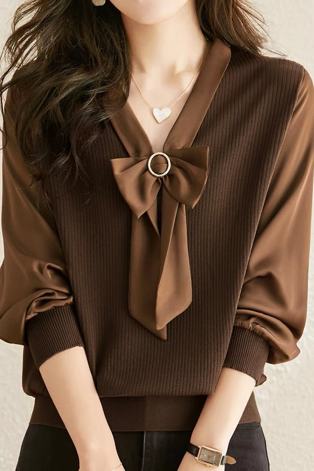 Shirt met Elegante V-Hals