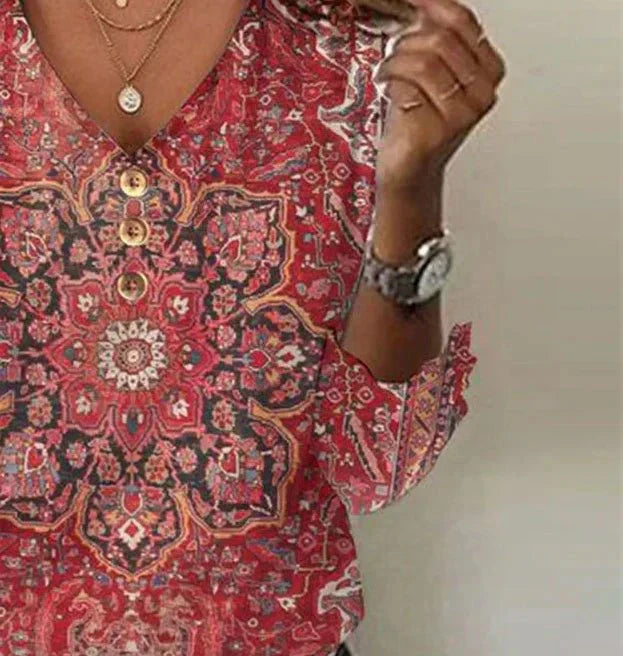 Karina™ - Retro Bohemian Blouse