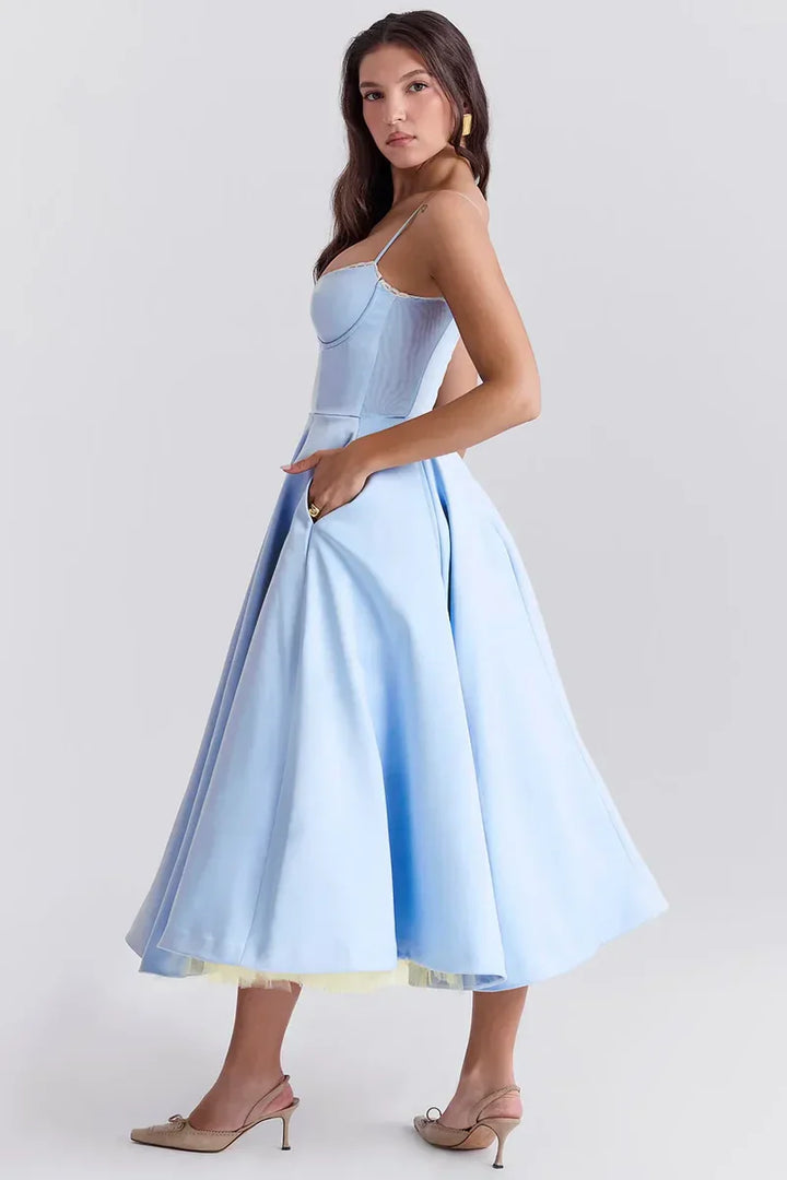 Cordelia | Elegant Tulle Detail Dress