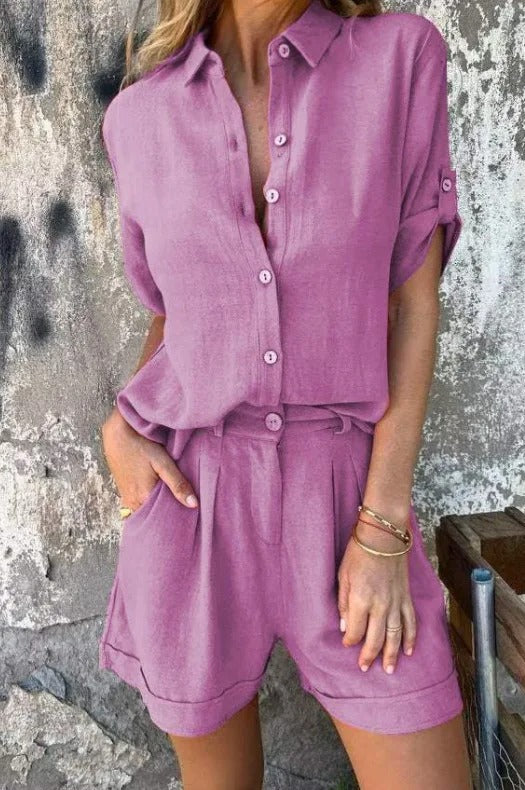 Ontspannen Zomer Set - Overhemd + Korte Broek