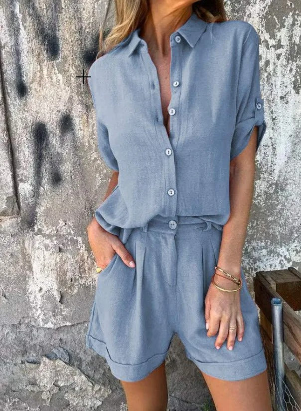 Ontspannen Zomer Set - Overhemd + Korte Broek