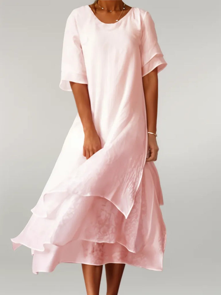 Jasmine | Layered Flowy Midi Dress