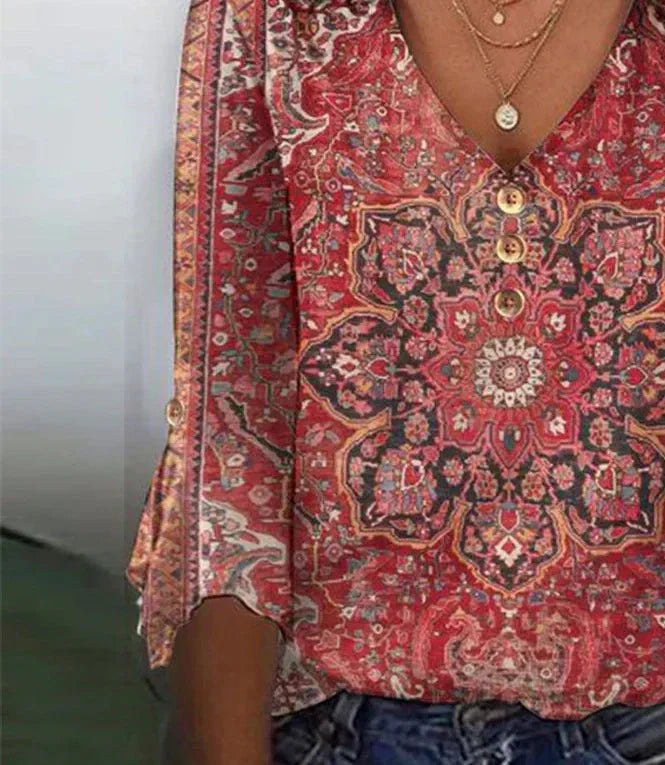 Karina™ - Retro Bohemian Blouse